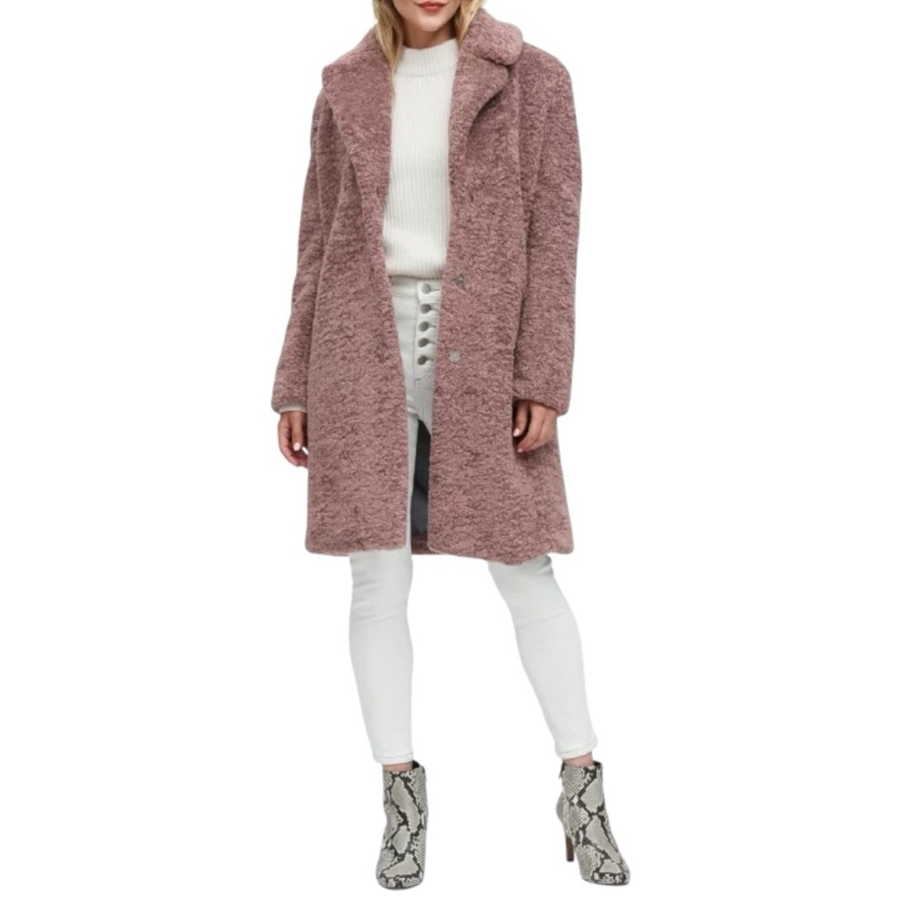 Banana Republic Rose Faux Sherpa Teddy Coat L